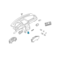 OEM Mercury In-Car Temperature Sensor Diagram - 3W1Z-19C734-AA