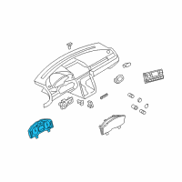 OEM 2005 Ford Five Hundred Cluster Assembly Diagram - 5G1Z-10849-EC