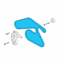 OEM Cadillac SRX Serpentine Belt Diagram - 12636139