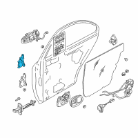 OEM 2000 Kia Sephia Hinge Assembly-A, RH Diagram - 0K2AA72210A