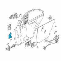 OEM Kia Sephia Hinge Assembly-B, RH Diagram - 0K2AA72240A