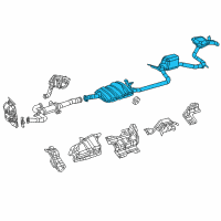 OEM 2019 Chrysler Pacifica Exhaust Muffler Diagram - 68248710AE