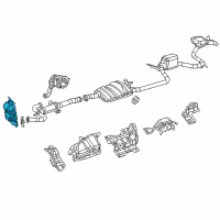 OEM 2020 Chrysler Voyager Exhaust Manifold And Catalytic Converter Diagram - 68235532AD