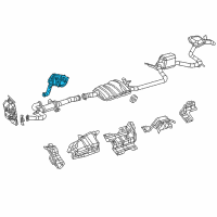 OEM 2020 Chrysler Voyager Exhaust And Catalytic Converter Diagram - 68235531AG