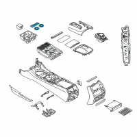 OEM 2018 BMW M760i xDrive Mat Insert, Storage Compartment, Front Diagram - 51-16-9-384-370