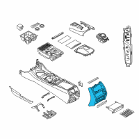 OEM 2018 BMW 740i Trim, Centre Console, Leather, Rear Diagram - 51-16-9-384-708
