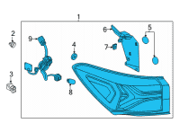 OEM 2022 Chevrolet Trailblazer Tail Lamp Diagram - 42756103
