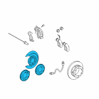 OEM 2005 Dodge Sprinter 2500 Plate-Brake Backing Diagram - 5103952AA