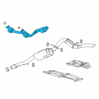 OEM 2015 Cadillac Escalade Converter & Pipe Diagram - 19420284