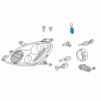 OEM Toyota Highlander Signal Lamp Bulb Socket Diagram - 90075-60028