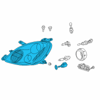 OEM Lexus Headlamp Unit Assembly, Right Diagram - 81130-24100
