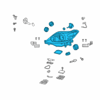 OEM 2012 Lexus LS460 Headlamp Unit With Gas, Left Diagram - 81185-50511
