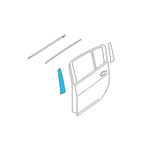 OEM 2022 Nissan Leaf Cover-Rear Door Sash, LH Diagram - 822D3-3NF0A
