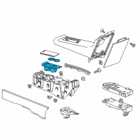 OEM Cadillac ELR Holder Asm-Rear Floor Console Cup Diagram - 22974173