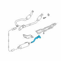 OEM 2004 Dodge Ram 1500 Tail Pipe Diagram - 55366750AD