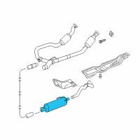 OEM 2004 Dodge Ram 1500 MUFFLER-Exhaust Diagram - 55366752AB