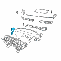 OEM Pontiac GTO Insulator, Cowl Side Panel Diagram - 92046734