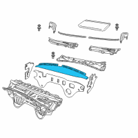 OEM Pontiac GTO Insulator, Instrument Panel Upper Trim Panel Diagram - 92080223