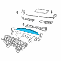 OEM Pontiac Insulator, Instrument Panel Upper Trim Panel Diagram - 92080223