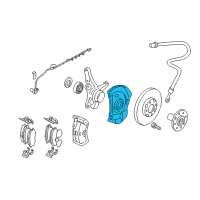 OEM 2001 Hyundai Elantra Cover-Front Brake Disc Dust LH Diagram - 51755-2D020--DS