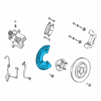 OEM 2011 Lincoln MKT Splash Shield Diagram - 8A8Z-2C029-A