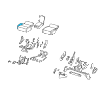 OEM 2007 Jeep Commander Rear Seat Cushion Diagram - 1DU501D5AA
