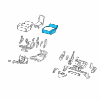 OEM 2007 Jeep Commander Seat Cushion Foam Diagram - 5183653AA
