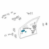 OEM 2015 Lexus LS460 Front Door Inside Handle Sub-Assembly, Right Diagram - 67605-50250-A2