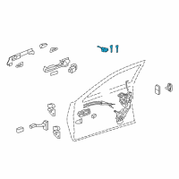 OEM Lexus LS600h Door Lock Cylinder & Key Set, Left Diagram - 69052-50170