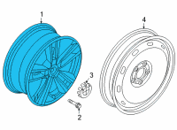 OEM 2022 BMW M235i xDrive Gran Coupe DISK WHEEL, LIGHT ALLOY, IN Diagram - 36-11-6-884-022