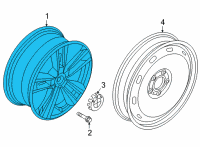 OEM 2021 BMW 228i xDrive Gran Coupe DISK WHEEL, LIGHT ALLOY, IN Diagram - 36-11-6-884-022