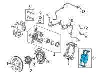 OEM Cadillac CT5 Rear Pads Diagram - 84794991