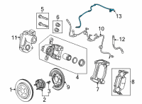 OEM Cadillac CT4 Rear Speed Sensor Diagram - 84760094