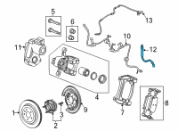 OEM 2021 Cadillac CT5 Brake Hose Diagram - 84829314