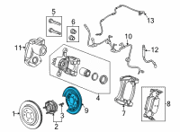 OEM 2021 Chevrolet Camaro Backing Plate Diagram - 92274271