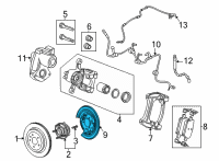 OEM 2020 Cadillac CT5 Backing Plate Diagram - 92274271
