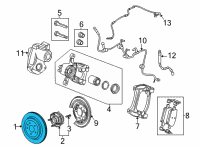 OEM 2021 Cadillac CT4 Rotor Diagram - 13526552