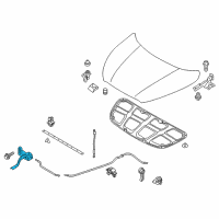 OEM 2014 Hyundai Elantra Latch Assembly-Hood Diagram - 81130-3X000