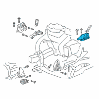 OEM GMC Acadia Side Transmission Mount Diagram - 84382027