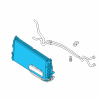 OEM 1998 Chrysler Concorde Auxiliary Transmission Oil Cooler Kit Diagram - 5014113AA