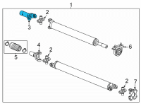 OEM 2021 Chevrolet Silverado 3500 HD Slip Yoke Diagram - 84679954