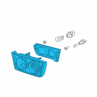 OEM Acura TSX Lamp Unit, Passenger Side Diagram - 34151-SEA-A01