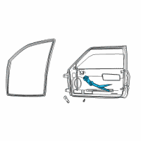 OEM 2005 Dodge Ram 3500 Front Driver Side Window Regulator Diagram - 55275599AC