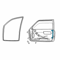 OEM 2006 Dodge Ram 1500 Channel-Front Door Glass Lower Diagram - 55276128AD