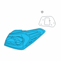 OEM 2014 Kia Forte Koup Lens & Housing-Rear Combination Outside Diagram - 92410A7530