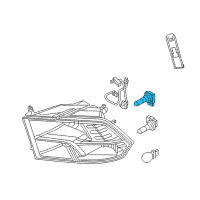 OEM 2015 Jeep Compass Headlamp Bulb Diagram - L0000H11