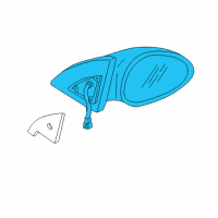 OEM 2002 Kia Spectra Outside Rear View Mirror Assembly, Right Diagram - 0K2SA69120XX