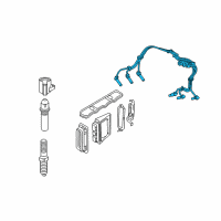 OEM 2004 Lincoln Aviator Plug Wire Set Diagram - 3C5Z-9D930-AA