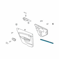 OEM Saturn Aura Sealing Strip, Rear Side Door Window Inner Diagram - 20897274