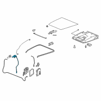 OEM 2005 Chevrolet SSR Rear Compartment Lid Latch Assembly Diagram - 15133896